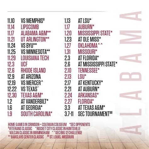 March 8, 2023 345 pm CT. . Alabama basketball schedule 2024